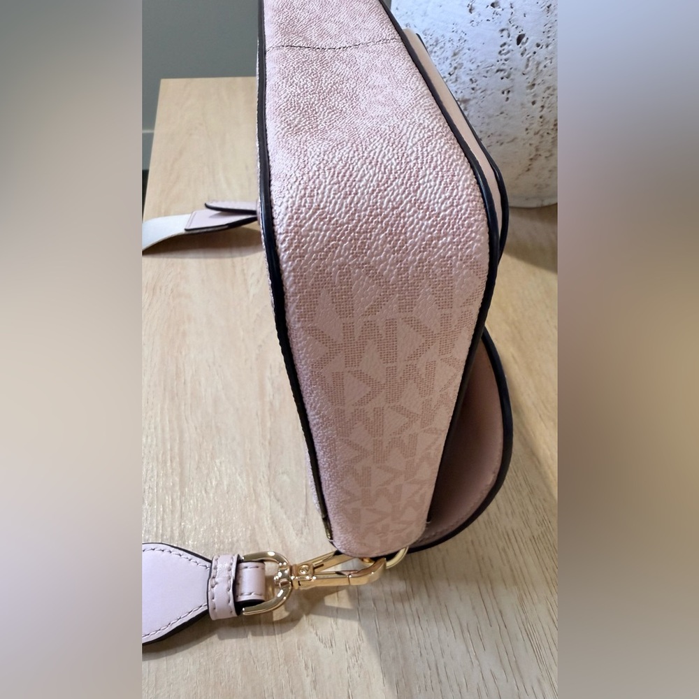 Michael Kors Sloan Editor Medium Logo Messenger Bag Powder Blush Crossbody - Picture 7 of 9